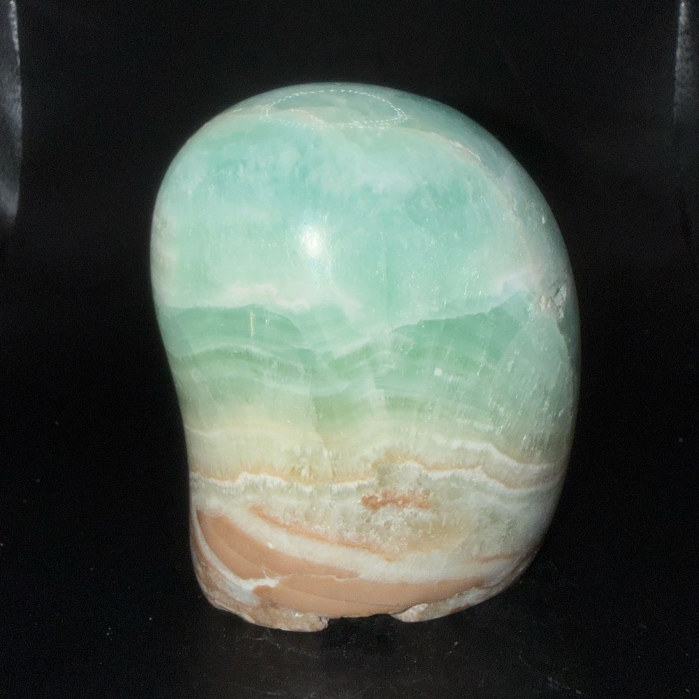Caribbean Calcite Freeform 432g Blue Aragonite Calcite Tower Ocean Stone